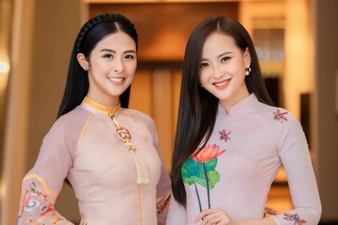 Hoa hậu Khánh Ngân, Ngọc Hân bất ngờ chọn cùng tông áo dài