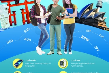 Mua ngoại tệ du học, nhận nhiều quà thêm vui
