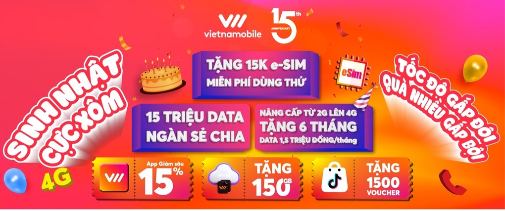 Mừng sinh nhật tuổi 15, Vietnamobile tặng 15 nghìn eSim cho khách hàng - 2
