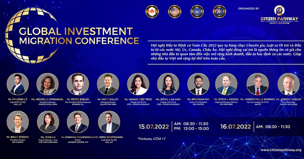 Global Investment Migration Conference 2022 - Sự kiện trực tuyến đầu tư di trú toàn cầu - 1 Global Investment Migration Conference 2022 - Sự kiện trực tuyến đầu tư di trú toàn cầu - 1