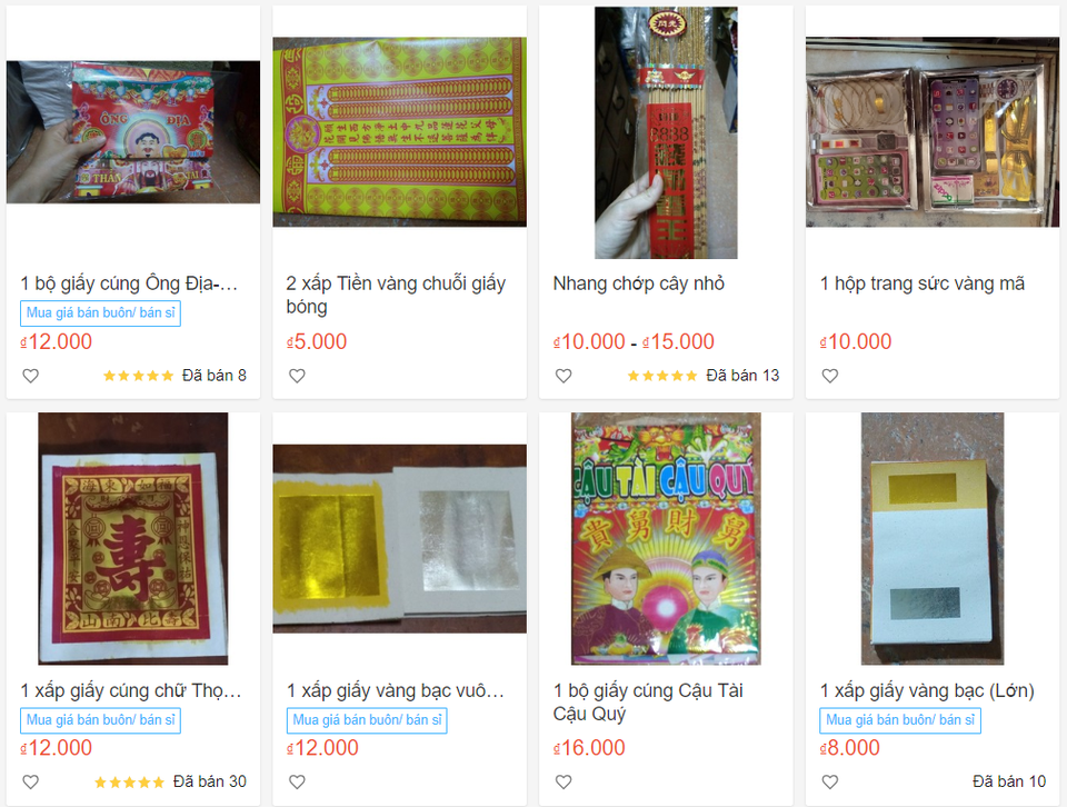 Vàng mã thời Covid-19: Nhộn nhịp từ chợ online lên sàn thương mại điện tử - 2 Vàng mã thời Covid-19: Nhộn nhịp từ chợ online lên sàn thương mại điện tử - 2