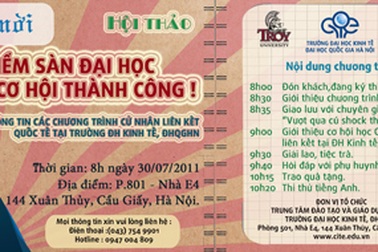 Hội thảo “Điểm sàn đại học, cơ hội thành công” tại ĐH Kinh tế, ĐHQGHN