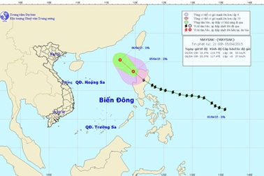 Vào biển Đông, bão mạnh Maysak suy yếu thành áp thấp nhiệt đới