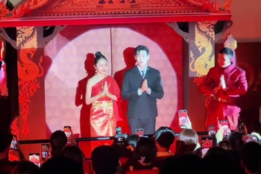 Rima Thanh Vy sánh đôi bên tài tử Thái Lan tại buổi ra mắt phim "Cô dâu ma"