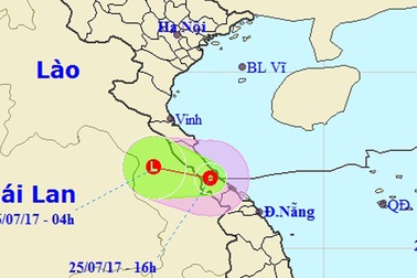 Bão suy yếu thành áp thấp nhiệt đới, nhiều nơi mưa to đến rất to