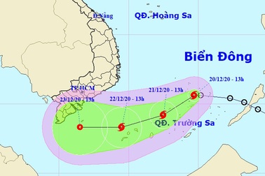 Áp thấp nhiệt đới đã mạnh lên thành bão số 14