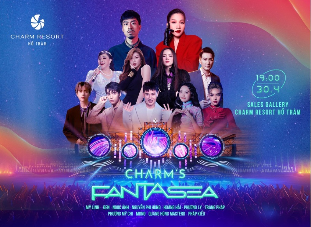Đen, Mỹ Linh sẽ biểu diễn tại Charm Fantasea 2024 - Hồ Tràm - 1 Đen, Mỹ Linh sẽ biểu diễn tại Charm Fantasea 2024 - Hồ Tràm - 1