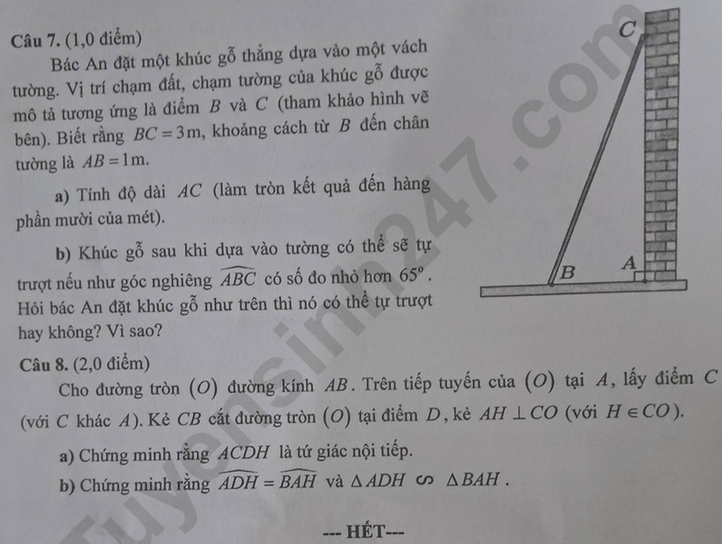 Đề thi và đáp án môn toán thi vào lớp 10 tỉnh Đồng Tháp 2025 - 2 Đề thi và đáp án môn toán thi vào lớp 10 tỉnh Đồng Tháp 2025 - 2