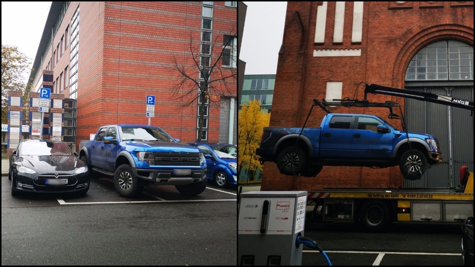 Siêu xe Lamborghini bị cẩu đi vì tranh chỗ đỗ của xe điện - 2 Siêu xe Lamborghini bị cẩu đi vì tranh chỗ đỗ của xe điện - 2