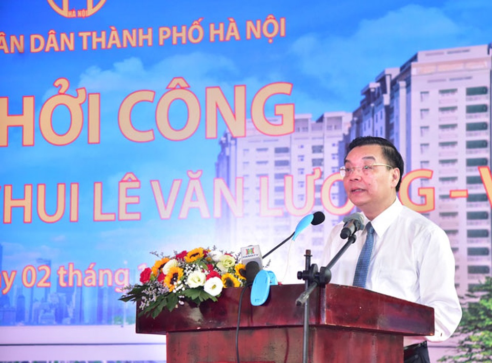 Hà Nội khởi công hầm chui gần 700 tỷ qua nút giao Lê Văn Lương - Vành đai 3 - 1 Hà Nội khởi công hầm chui gần 700 tỷ qua nút giao Lê Văn Lương - Vành đai 3 - 1