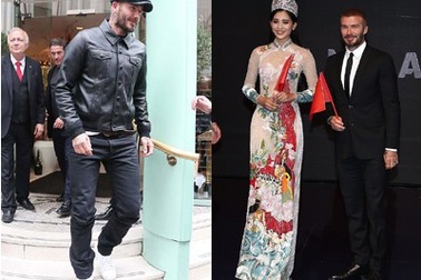 David Beckham năng động ra phố sau khi dự ra mắt xe VinFast