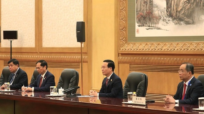 Chủ tịch nước đề nghị hai bên tiếp tục làm sâu sắc thêm nội hàm, qua đó nâng tầm quan hệ đối tác hợp tác chiến lược toàn diện Việt - Trung