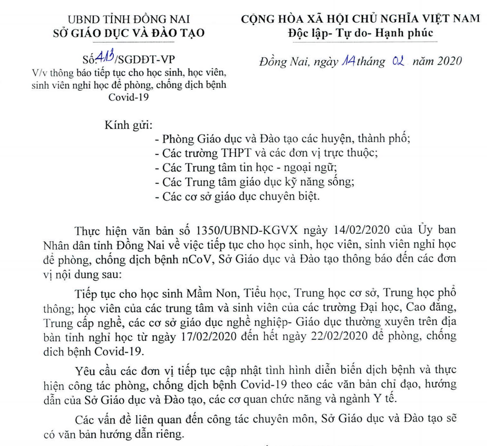 44 tỉnh/thành phố cho học sinh đi học trở lại từ ngày 17/2 - 3 44 tỉnh/thành phố cho học sinh đi học trở lại từ ngày 17/2 - 3