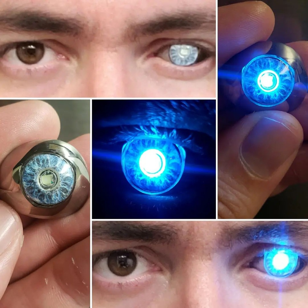Mắt giả được tích hợp đèn LED của Brian Stanley (Ảnh: Instagram). Mắt giả được tích hợp đèn LED của Brian Stanley (Ảnh: Instagram).