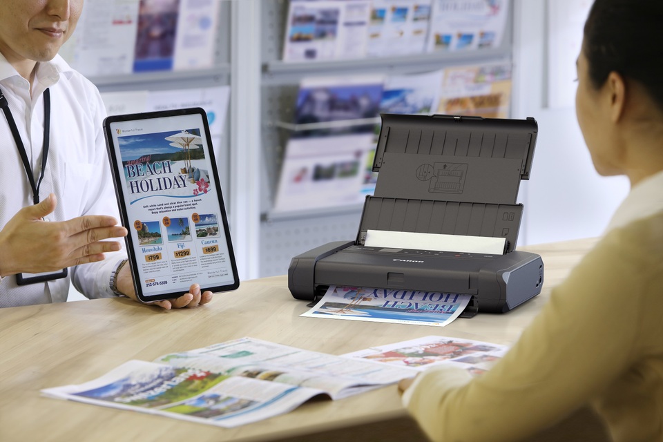 Canon ra máy in trực tiếp có thể kết nối smartphone, tốc độ in 9 trang/phút - 1 Canon ra máy in trực tiếp có thể kết nối smartphone, tốc độ in 9 trang/phút - 1