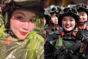 Nữ chiến sĩ biệt động gây sốt với đoạn clip 11 giây cười tươi giữa trời mưa