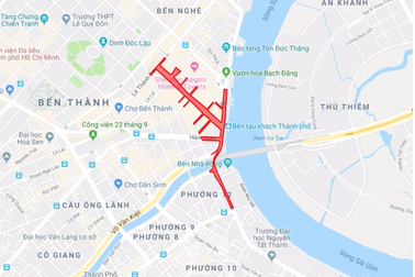 Đêm nay, TPHCM cấm xe nhiều tuyến đường trung tâm