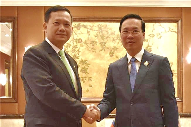 Chủ tịch nước Võ Văn Thưởng gặp Thủ tướng Campuchia Hun Manet - 1