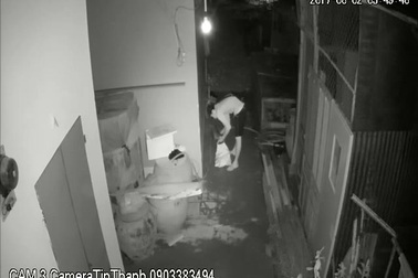 Video nghi án trộm tài sản tại công trình xây dựng.