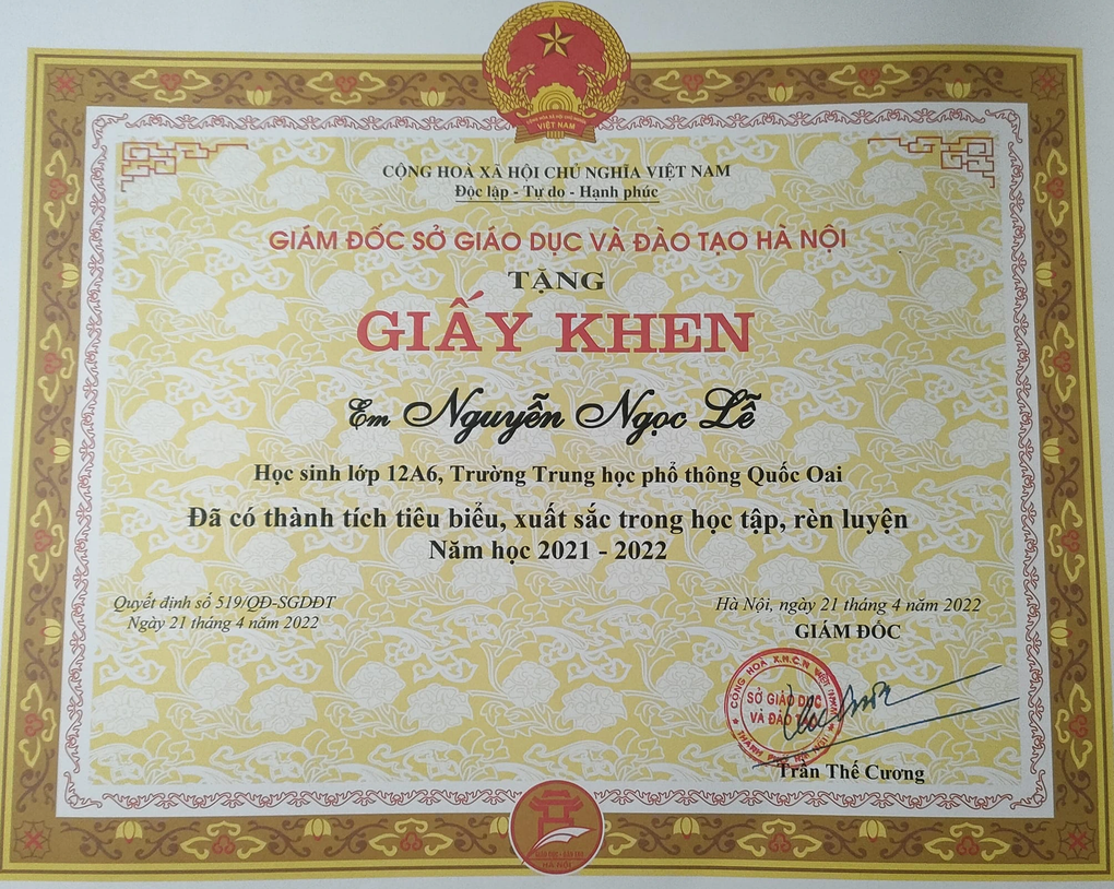 Hà Nội: Thủ khoa toàn quốc 30 điểm tuyệt đối đến từ trường huyện - 2 Hà Nội: Thủ khoa toàn quốc 30 điểm tuyệt đối đến từ trường huyện - 2