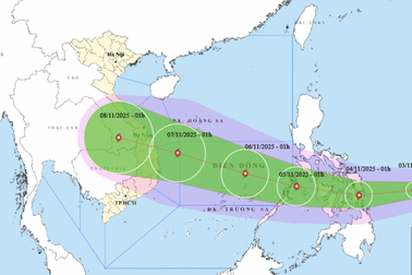 Bão Kalmaegi dự báo liên tục tăng cấp khi vào Biển Đông