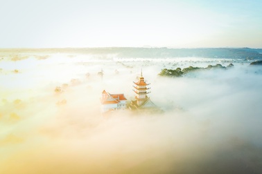 “Lung linh” ngôi chùa cổ nhìn từ trên cao
