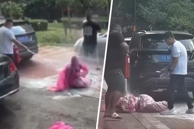 Xịt bình cứu hỏa vào phù dâu, trò đùa đám cưới ở Trung Quốc gây phẫn nộ