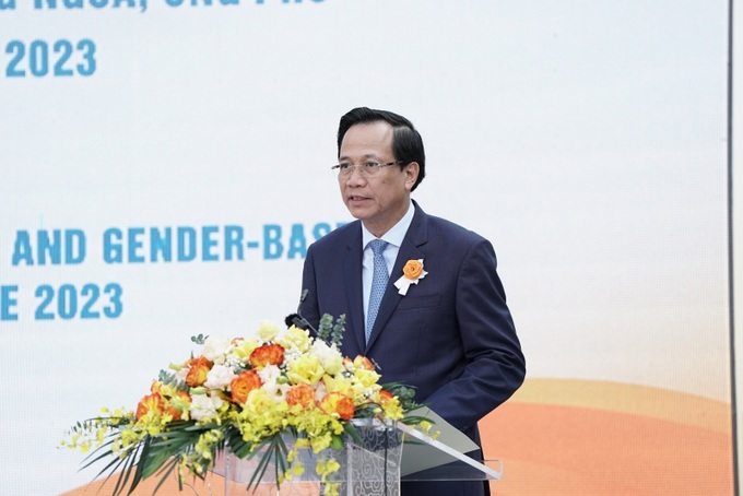 Bộ trưởng Bộ LĐ-TB&XH Đào Ngọc Dung phát biểu tại Lễ phát động.