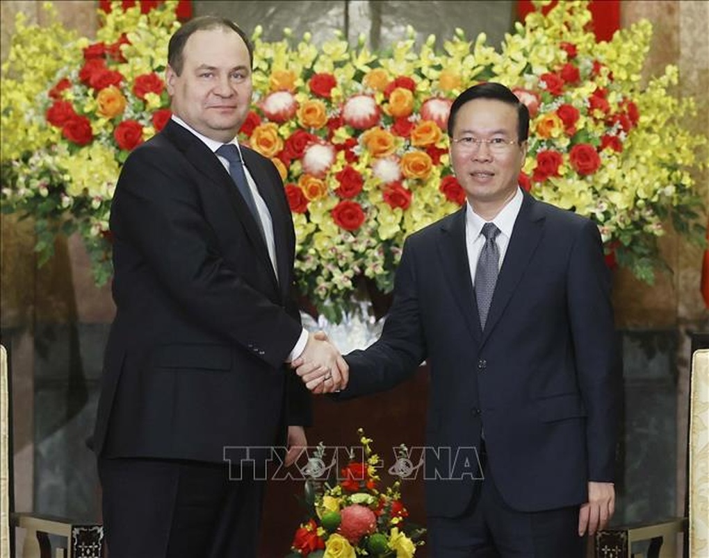 Tổng Bí thư Nguyễn Phú Trọng tiếp Thủ tướng Belarus Roman Golovchenko - 4 Tổng Bí thư Nguyễn Phú Trọng tiếp Thủ tướng Belarus Roman Golovchenko - 4