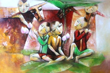 Xem phòng tranh 20/11 đẹp dung dị của thầy cô giáo mỹ thuật