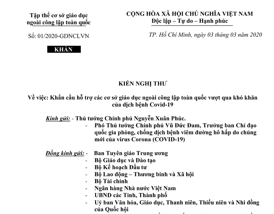 150 cơ sở giáo dục tư thục cầu cứu vì có nguy cơ phá sản do Covid-19 - 1 150 cơ sở giáo dục tư thục cầu cứu vì có nguy cơ phá sản do Covid-19 - 1