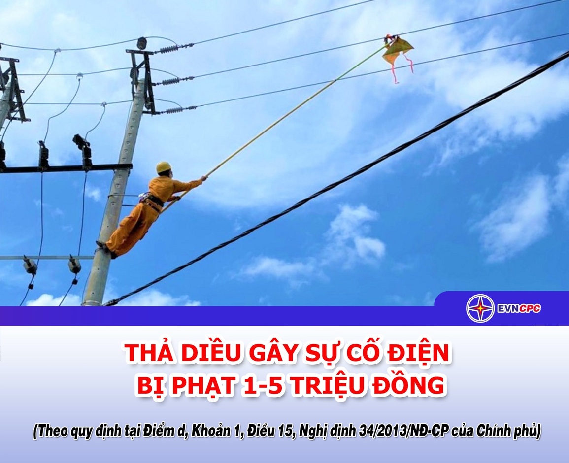 EVNCPC cảnh báo nguy cơ mất an toàn điện do thả diều - 2 EVNCPC cảnh báo nguy cơ mất an toàn điện do thả diều - 2