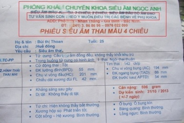 Sở Y tế Bắc Ninh thanh tra phòng khám có thai nhi chết lưu sau tiêm