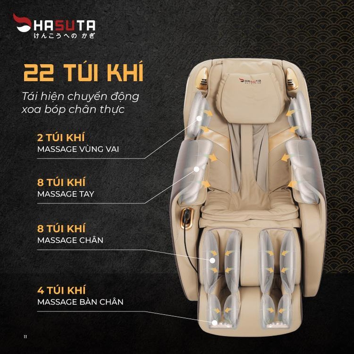 Ghế massage Hasuta HMC-566 - trợ thủ chăm sóc sức khỏe của NSƯT Chí Trung - 3 Ghế massage Hasuta HMC-566 - trợ thủ chăm sóc sức khỏe của NSƯT Chí Trung - 3