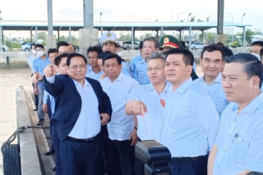 Thủ tướng khảo sát cảng Trần Đề dự kiến đầu tư hơn 10.000 tỷ đồng