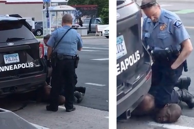 Cảnh sát ghì đầu George Floyd trên phố