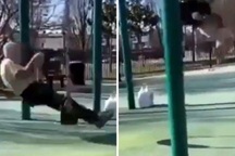 "Rớt hàm" với clip cụ ông nhào lộn trên xích đu thu hút triệu người xem