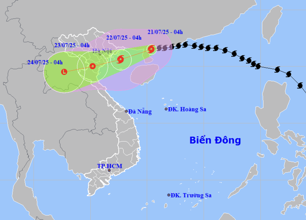 Bão Wipha giảm 3 cấp, dự báo mạnh lên khi vào đất liền Quảng Ninh - Nghệ An - 1 Bão Wipha giảm 3 cấp, dự báo mạnh lên khi vào đất liền Quảng Ninh - Nghệ An - 1