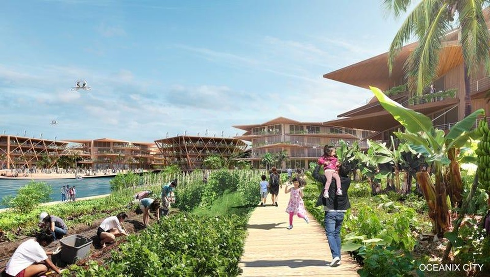 Thành phố nổi không khí thải: Tự sản xuất thực phẩm, chống được thiên tai - 8