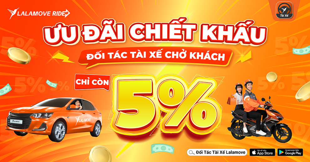 Lalamove công bố mức ưu đãi chiết khấu mới cho đối tác chở khách - 1 Lalamove công bố mức ưu đãi chiết khấu mới cho đối tác chở khách - 1