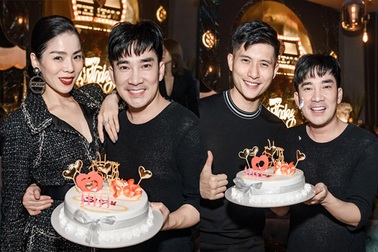 Lệ Quyên và 'người tình tin đồn' kém tuổi đến mừng sinh nhật Quang Hà