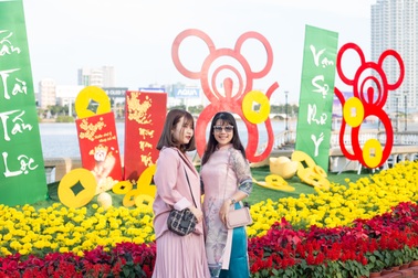 Rộn ràng du xuân sớm ở đường hoa Tết Đà Nẵng