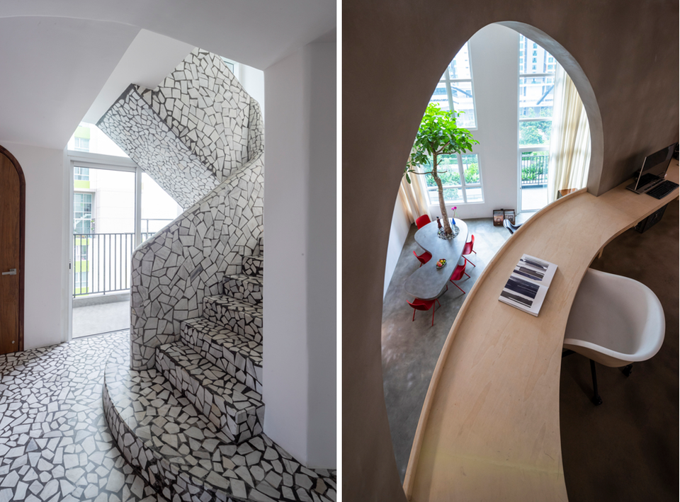 Căn hộ 200m2 ở Sài Gòn “hầm hố” với những hình khối bằng đá lạ mắt - 12