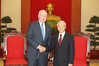 Tổng Bí thư tiếp Chủ tịch Thường trực Thượng viện Hoa Kỳ