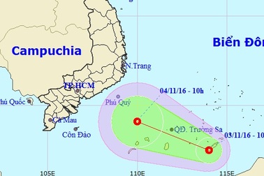 Xuất hiện áp thấp nhiệt đới trên Biển Đông