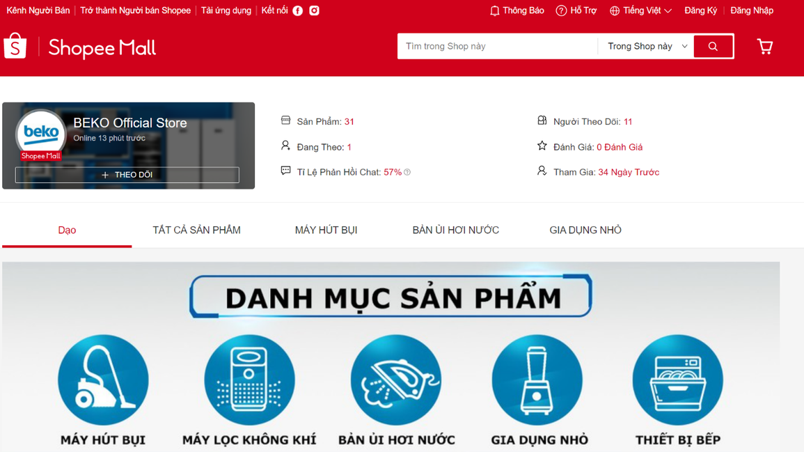 Beko ra mắt gian hàng chính hãng trên các sàn thương mại điện tử tại Việt Nam - 2 Beko ra mắt gian hàng chính hãng trên các sàn thương mại điện tử tại Việt Nam - 2
