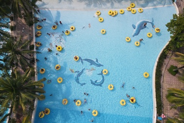 Cảnh hiu hắt ở Công viên nước Hồ Tây ngày nghỉ lễ Quốc khánh