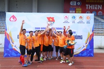 Đội bóng Bộ LĐ-TB&XH vô địch giải bóng đá chào mừng ngày 26/3