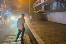 Cháy hầm gửi xe một ngân hàng ở đường Thụy Khuê, Hà Nội