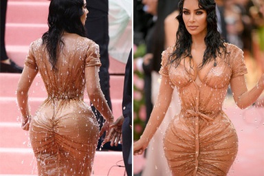 Kim Kardashian thừa nhận không thể ngồi vì váy bó sát